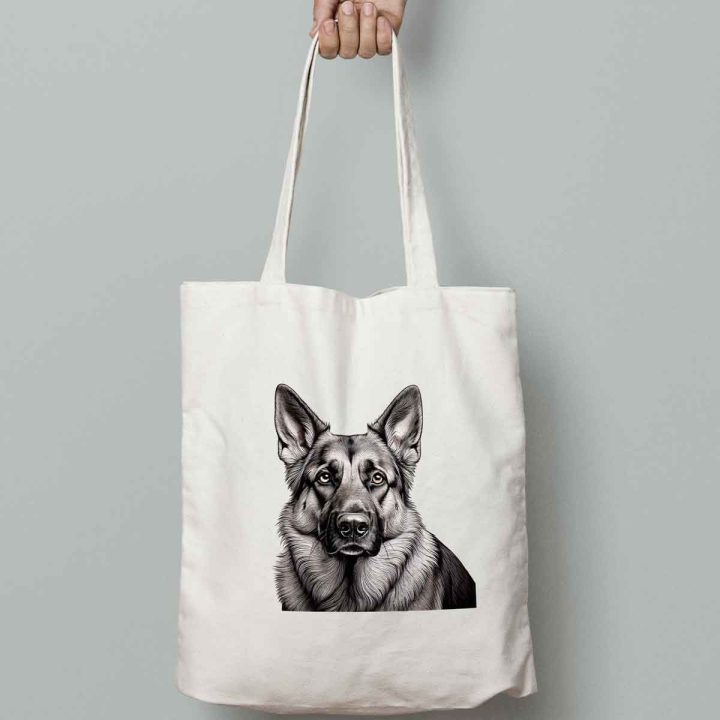 Bavlnená taška s potlačou: Nemecký ovčiak | bkstudio.sk