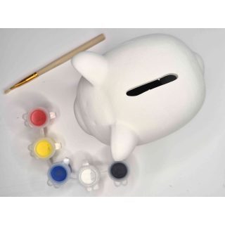 Pokladnička: Keramické prasiatko v hodné na vyfarebenie