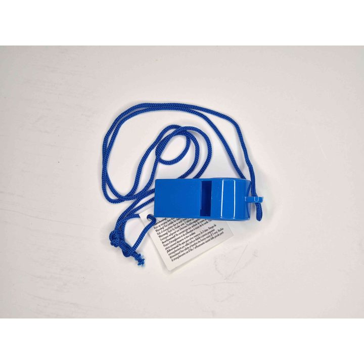 Plastová píšťalka so šnúrkou